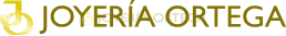 Logotipo dorado de Joyería Ortega